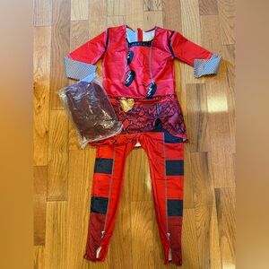 Red and Black Lightning Bolt Costume